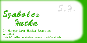 szabolcs hutka business card